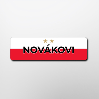 Dřevěná jmenovka na dveře pro slávisty