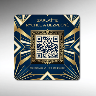 Destička s vaším QR kódem pro přijímání plateb