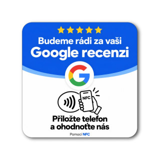 NFC + QR destička pro Google recenze