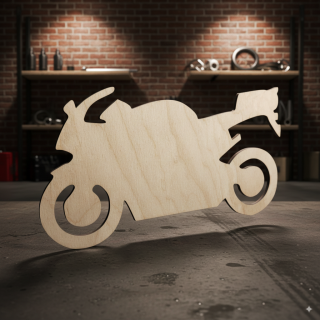 Dřevěná dekorace - motorka