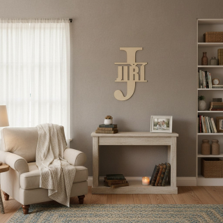 Dřevěné jméno s písmenem