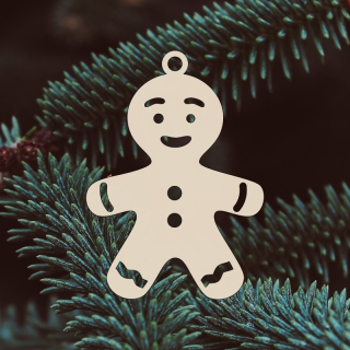 Dřevěná vánoční ozdoba - Perníček