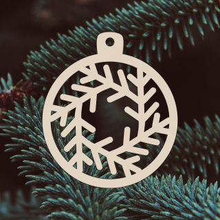 Dřevěná vánoční ozdoba - jehličí