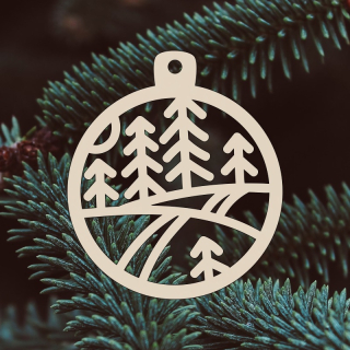 Dřevěná vánoční ozdoba - stromy