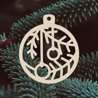 Dřevěná vánoční ozdoba - větvičky