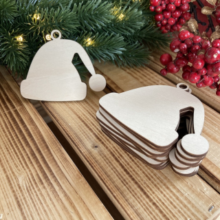 Dřevěná ozdoba k dokreslení - čepice